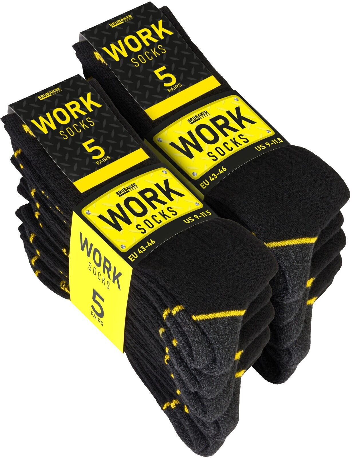 NAKLOE - 10 pares - Calcetines de trabajo hombre - Calcetines termicos hombre - Reforzados Algodon con rizo interior