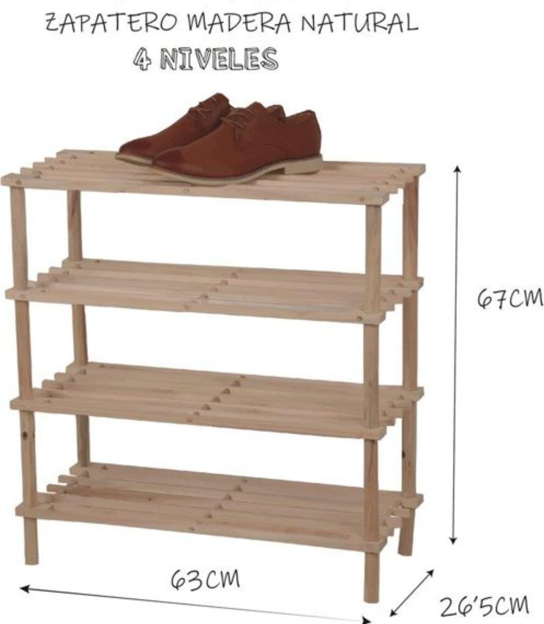 NAKLOE - Zapatero - (2, 3 o 4 escalones) - Zapatero organizador de zapatos - Zapateros - Zapatero mueble - Zapatero madera - Zapatero de madera - Organizador zapatos -