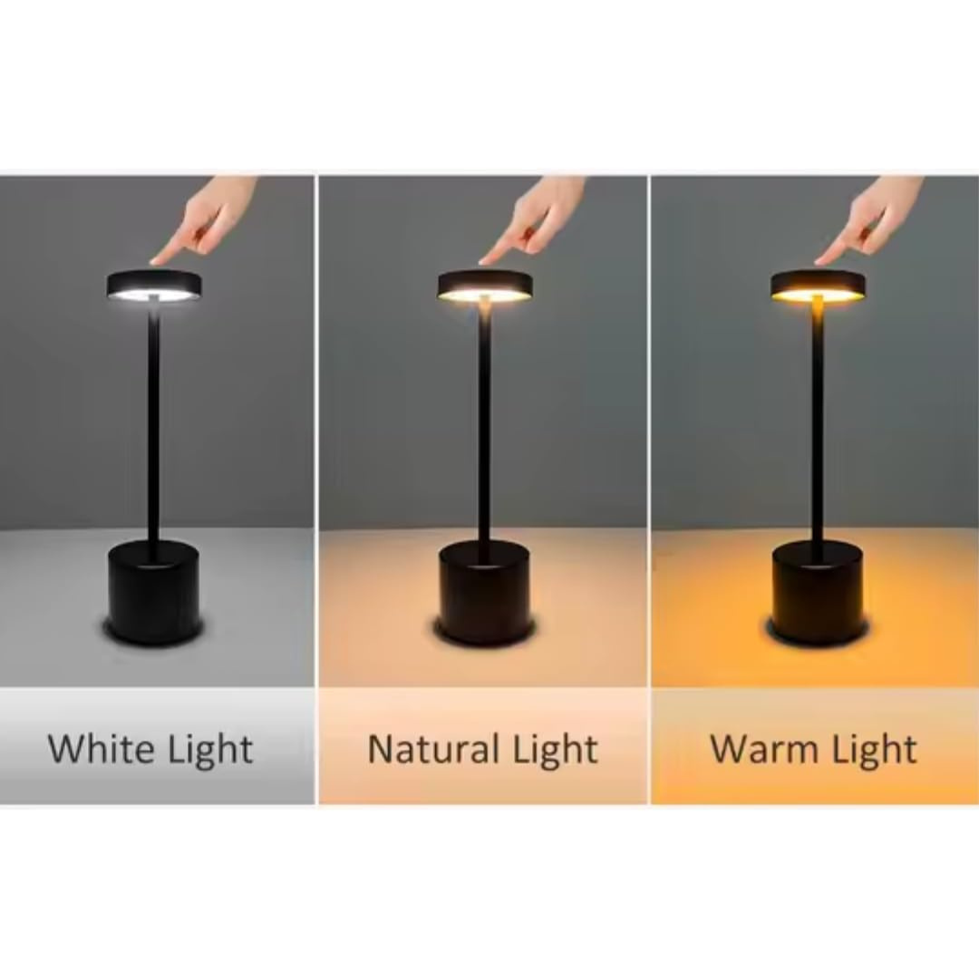 Nakloe - Lamparas de mesita de noche - Lampara sin cables - Lampara tactil mesilla de noche - 3 modos de luz