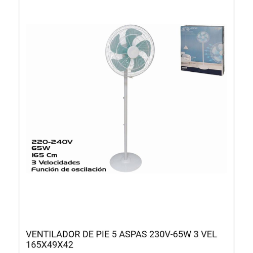 Ventiladores de pie - Ventilador - 165cm - 65W - Nakloe