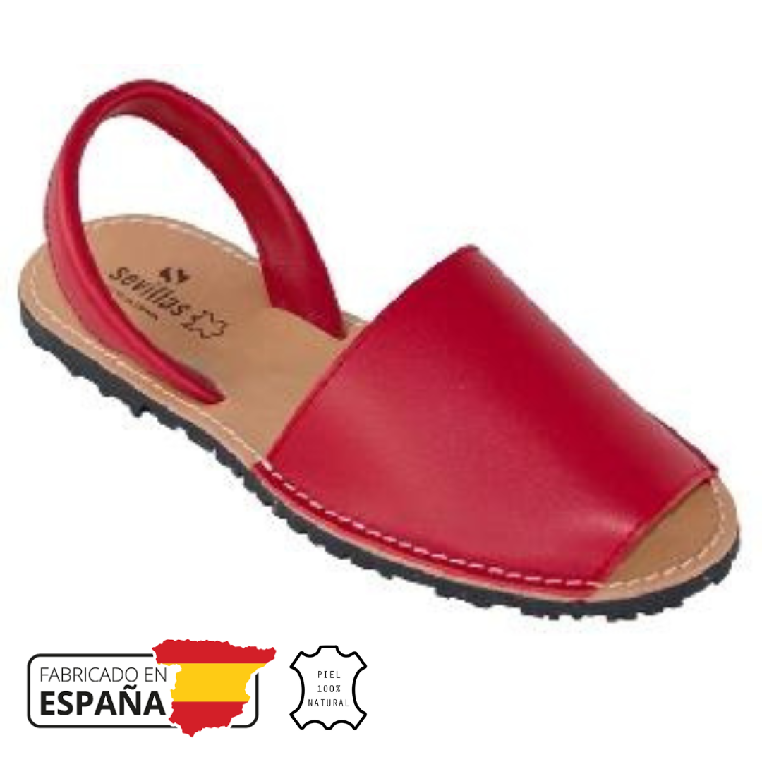 Menorquina mujer lisa roja
