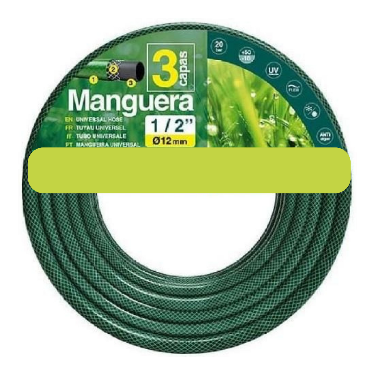 NAKLOE - Manguera jardin - 10m -15m -20m - Manguera de riego - Mangueras (Ancho tubo 12 mm - 1/2")