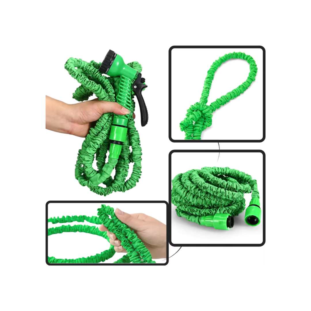 NAKLOE - Manguera extensible - (7,5m - 15m - 22,5m - 30m) - Manguera extensible jardin - Manguera extensible riego - Manguera jardin extensible - Manguera flexible