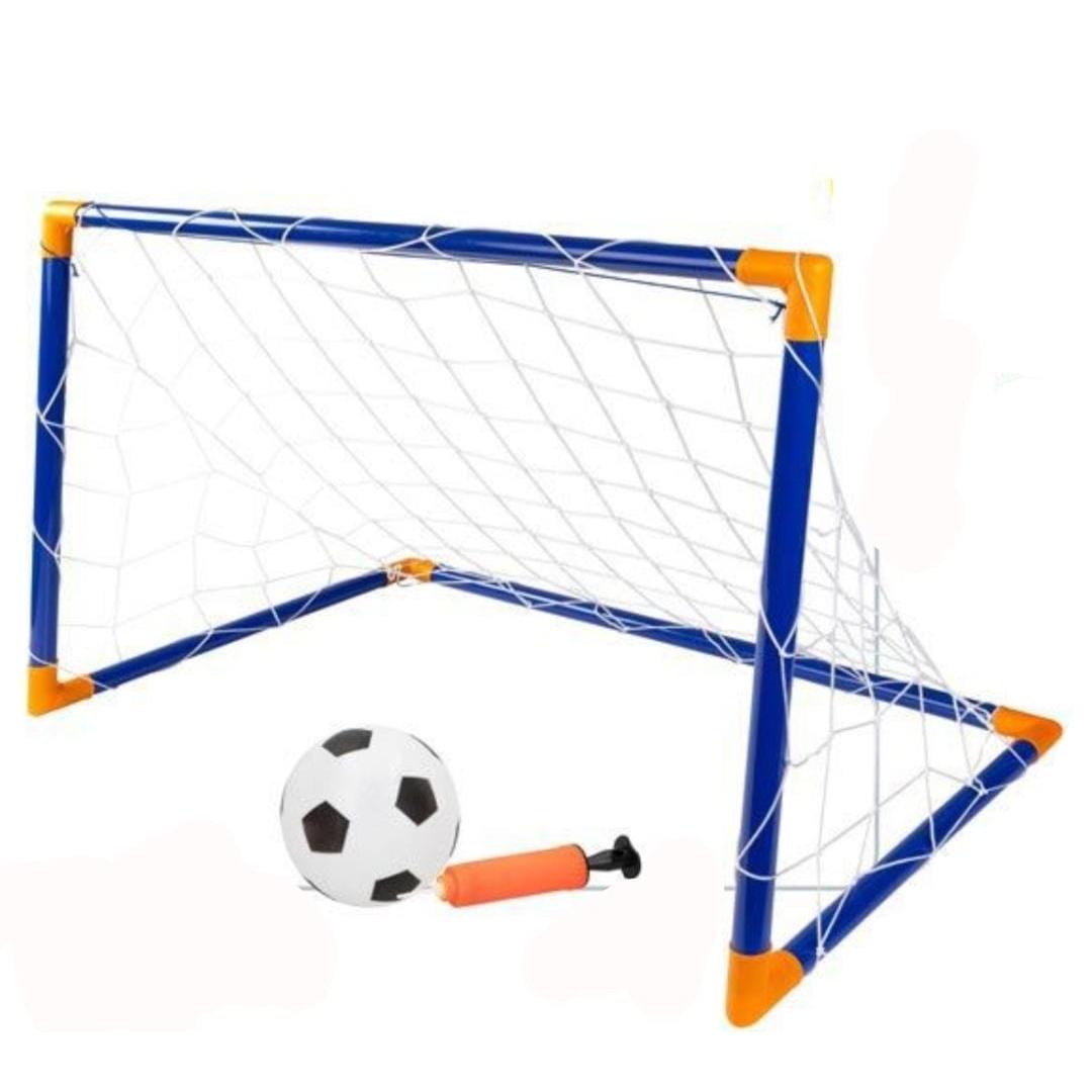NAKLOE - Porteria futbol - 90x63x53cm - Porteria futbol niños - Portería niños y adultos - Porteria niños - Porteria infantil futbol - La portería futbol infantil incluye la porteria + balon + hinchador