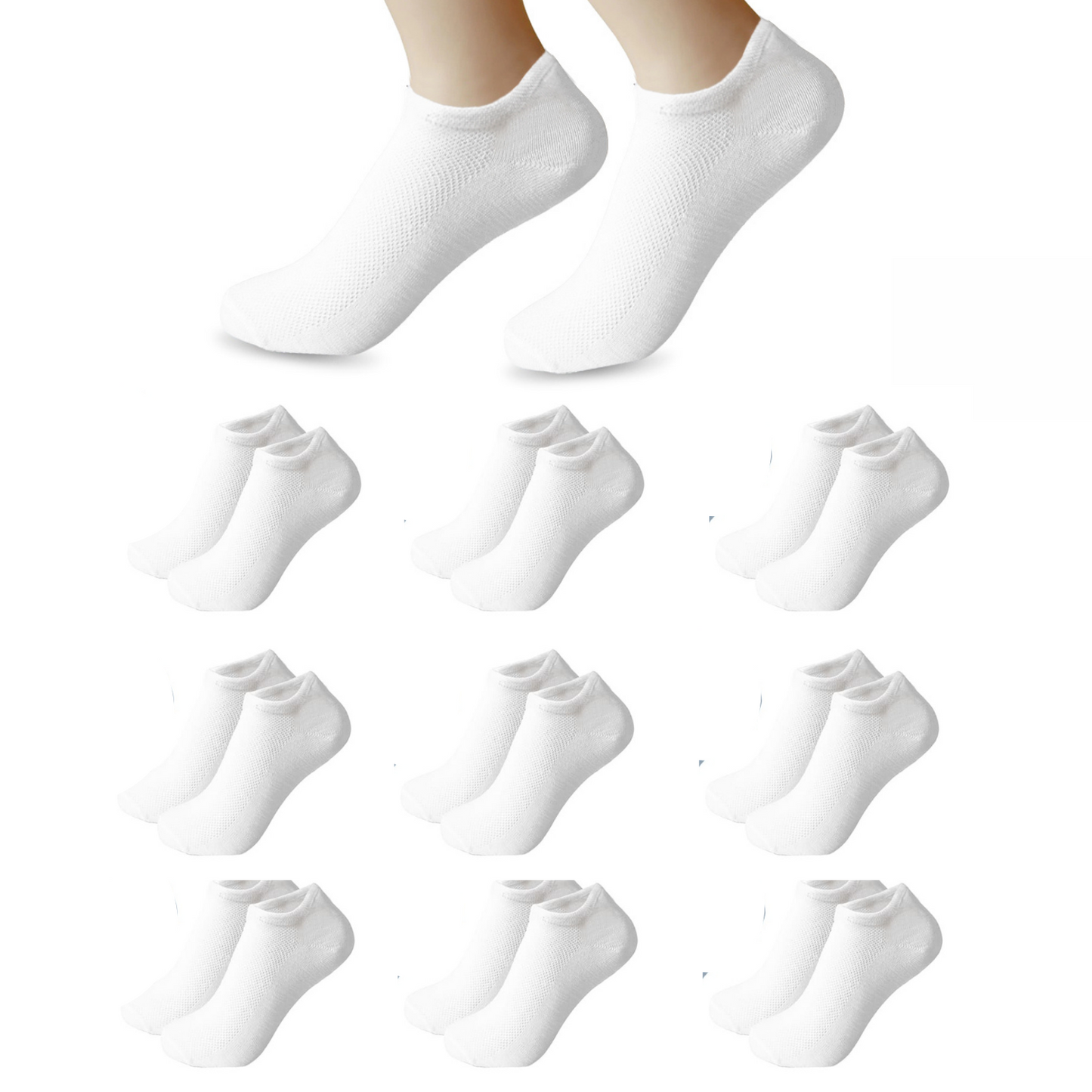 NAKLOE - Calcetines tobilleros hombre - Calcetines cortos hombre - Calcetines hombre (TALLA 40-46) - Hechos de algodón y transpirables.