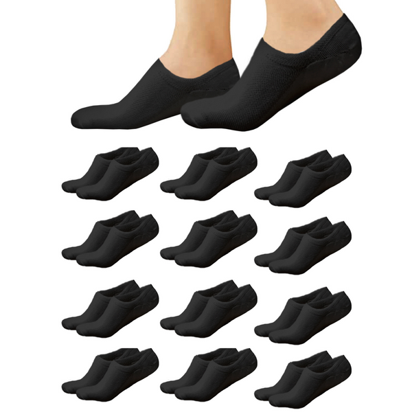 Calcetines invisibles mujer - Pinkies mujer - Calcetines cortos mujer - Calcetines negros mujer - Calcetines tobilleros mujer (Talla 35/40)