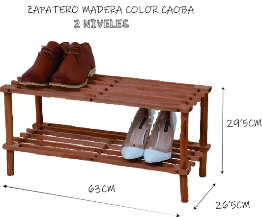 NAKLOE - Zapatero - (2, 3 o 4 escalones) - Zapatero organizador de zapatos - Zapateros - Zapatero mueble - Zapatero madera - Zapatero de madera - Organizador zapatos -