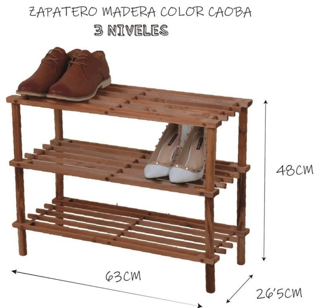NAKLOE - Zapatero - (2, 3 o 4 escalones) - Zapatero organizador de zapatos - Zapateros - Zapatero mueble - Zapatero madera - Zapatero de madera - Organizador zapatos -