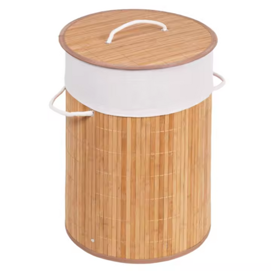 Cesto ropa sucia bambu redondo