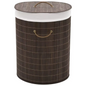 Cesto ropa sucia bambu redondo (Negro)