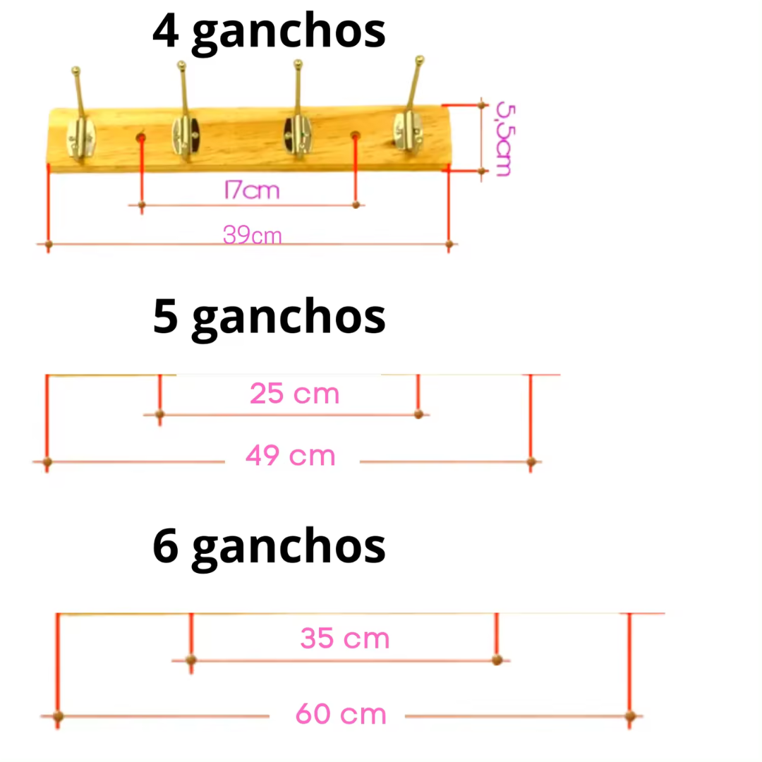 Perchero madera pared