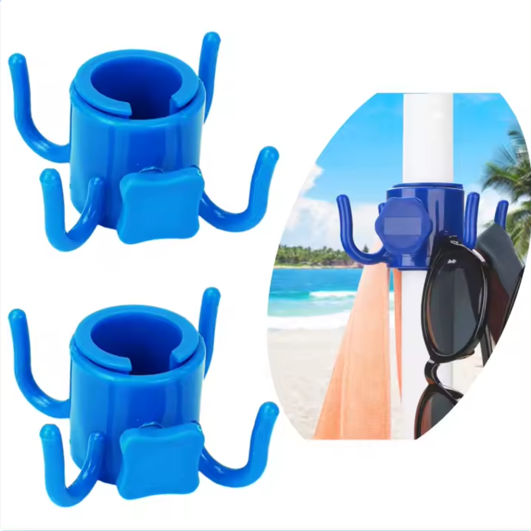 Pack de 2 - Gancho sombrilla playa - Accesorio sombrilla playa - Colgador toalla sombrilla