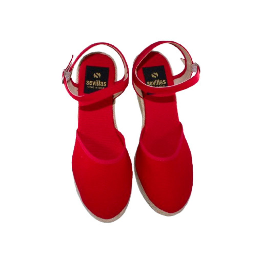 Sandalias mujer - Cuñas mujer - Cuñas esparto - Tacon 7cm
