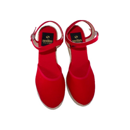 Sandalias mujer - Cuñas mujer - Cuñas esparto - Tacon 7cm