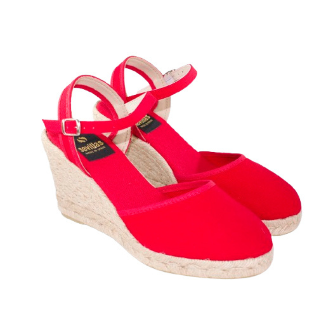 Sandalias mujer - Cuñas mujer - Cuñas esparto - Tacon 7cm
