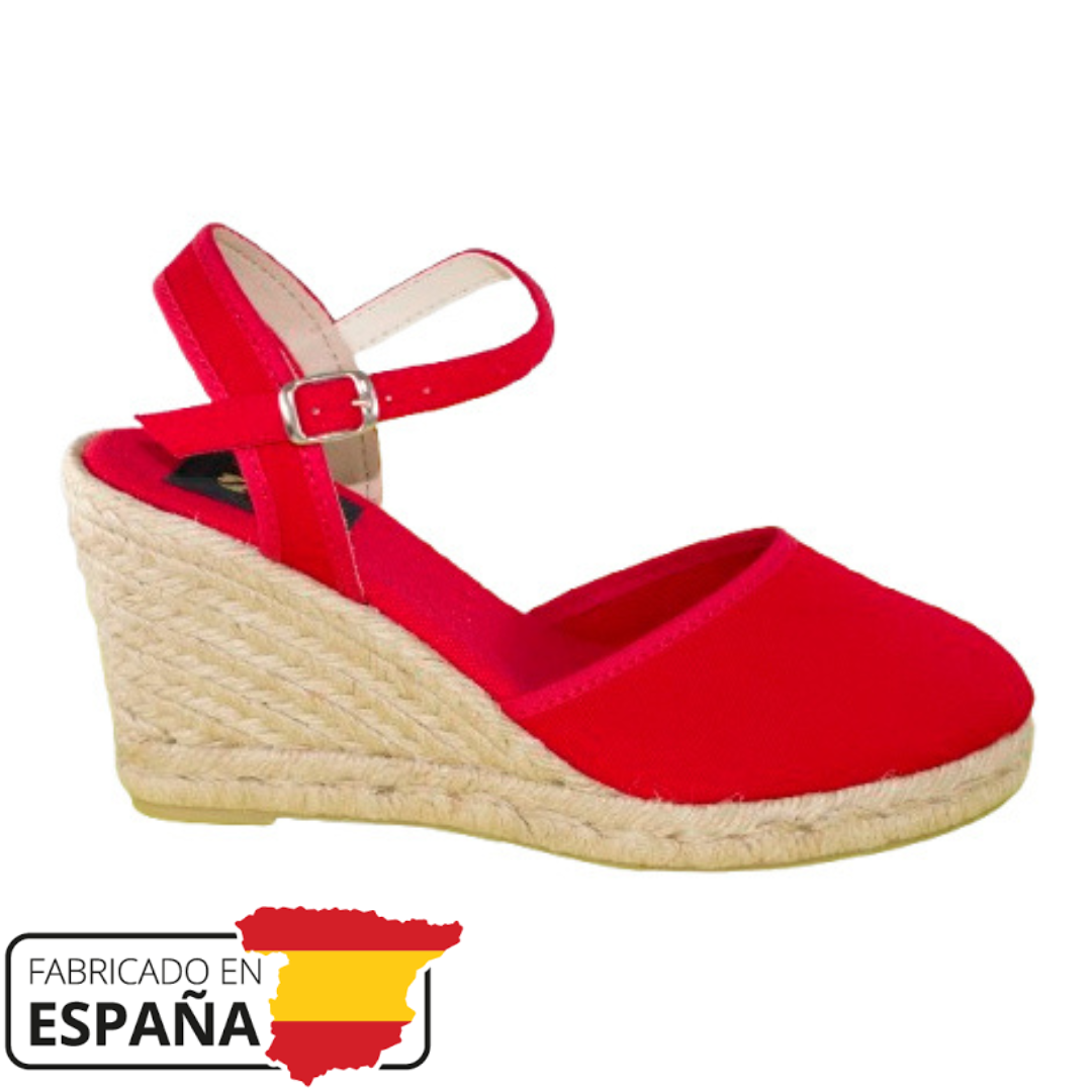 Sandalias mujer - Cuñas mujer - Cuñas esparto - Tacon 7cm