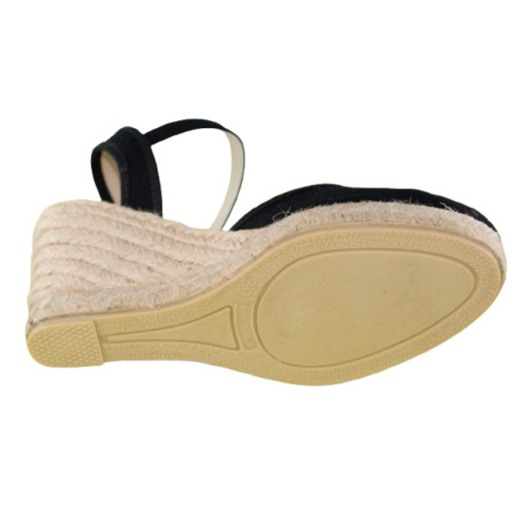 Sandalias mujer - Cuñas mujer - Cuñas esparto - Tacon 7cm