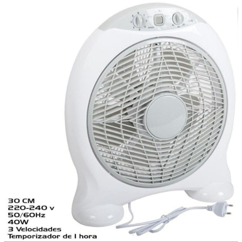 Ventiladores de sobremesa - Ventilador de caja - Ventilador - 30cm - 220-240V - 50/60Hz -40W