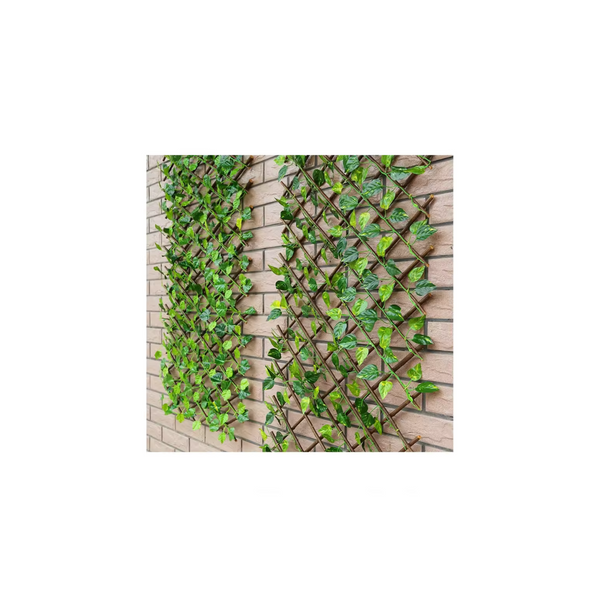 NAKLOE - Enredadera - 70x70 cm regulable - Enredadera con valla retractil - Enredadera artificial - Enredadera regulable - Panel de hojas - Plantas artificiales para decoracion - Plantas artificales - Macetas y jardineras