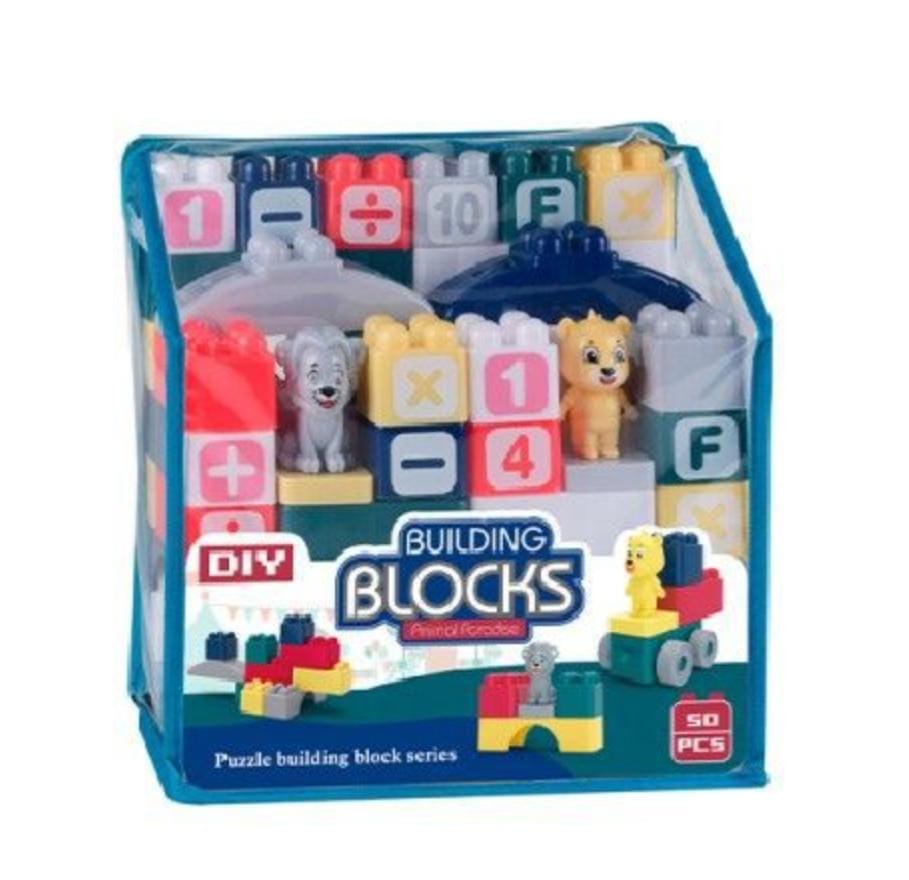 NAKLOE - Juego Bloques - 50 piezas - Juego bloques para bebes - Juegos de construcción para bebes