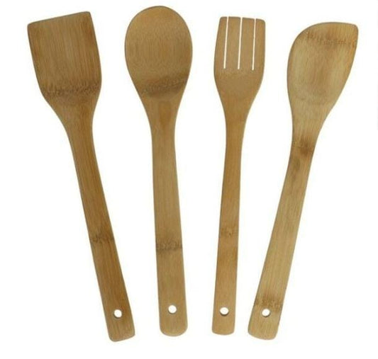 NAKLOE - Utensilios - Utensilios Cocina - Utensilios Cocina Madera - Utensilios Madera - Utensilios Cocina Madera Pack 4