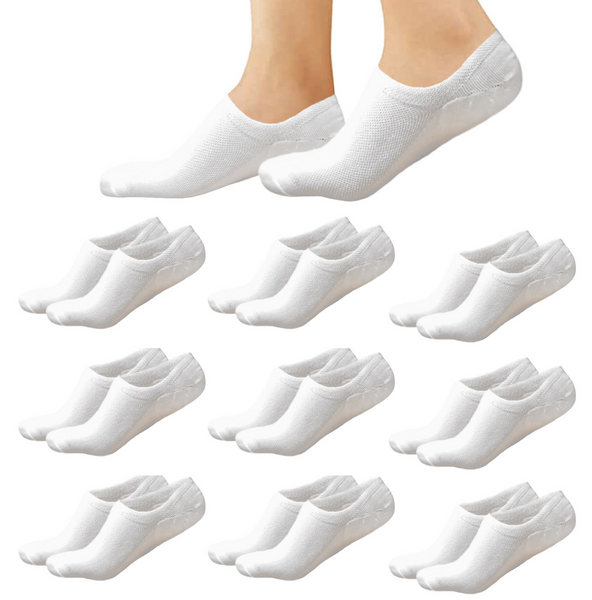 Calcetines invisibles mujer - Pinkies mujer - Calcetines cortos mujer - Calcetines blancos mujer - Calcetines tobilleros mujer (Talla 35/40)