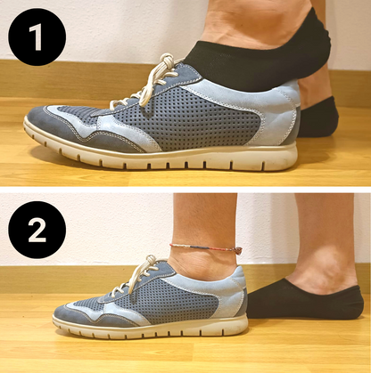 Calcetines invisibles hombre - Pinkies hombre - Calcetines cortos hombre - Calcetines grises hombre - Calcetines tobilleros hombre (Talla 40/46)
