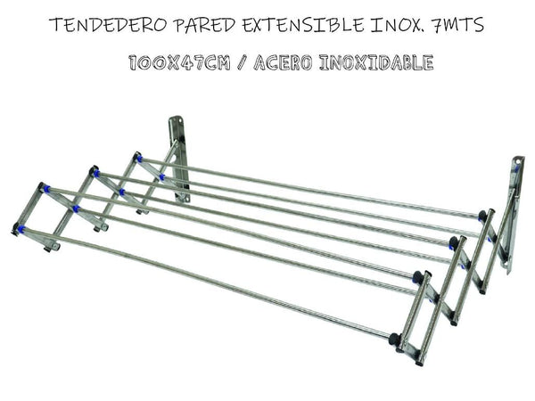 NAKLOE - Tendedero - Tendedero pared - Tendedero pared extensible - Tendedero pared plegable - Tendederos pared - Tendederos extensibles - Tendederos pared extensibles