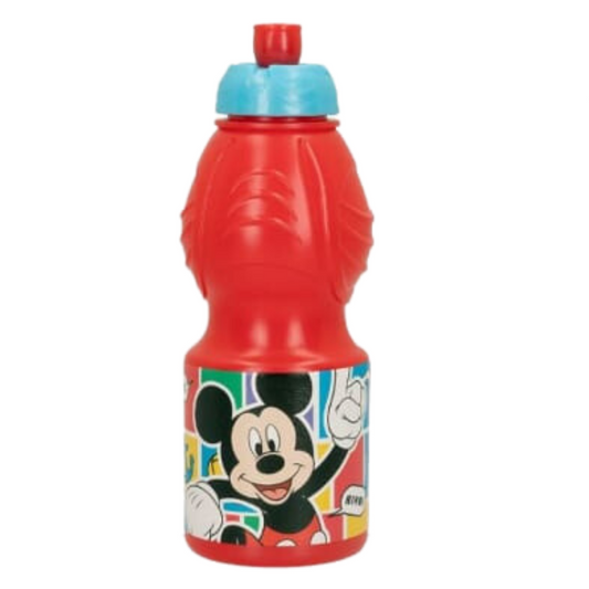 NAKLOE - Botella infantil - 400ml - Botella agua infantil - Botella Mickey Mouse - Botella infantil agua - Botella agua niños - Botella niños - Botella Mickey