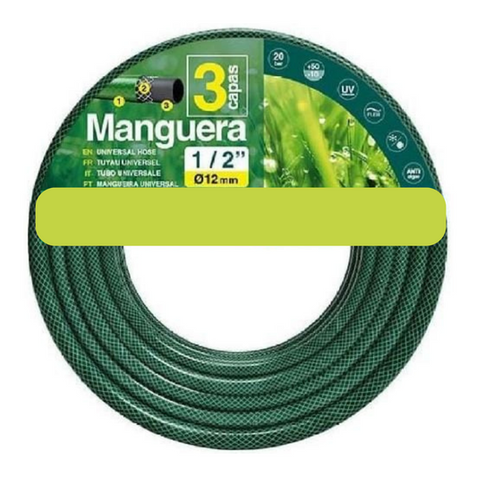 NAKLOE - Manguera jardin - 10m -15m -20m - Manguera de riego - Mangueras (Ancho tubo 12 mm - 1/2")