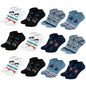 Calcetines niño - (12 Pares) - Calcetines tobilleros niño - Calcetines cortos niño - Calcetines algodón niño - Calcetines verano niño - Calcetines niños