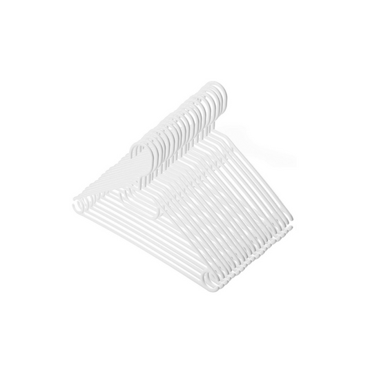 NAKLOE - Perchas - Set 5 perchas - Perchas para adultos - Set de 5 perchas para adulto - Perchas blancas