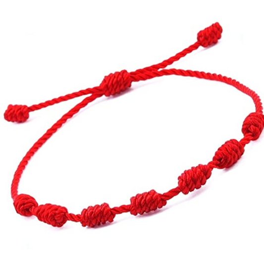 Pulsera 7 nudos - (3 unidades) - Pulsera mal de ojo - Pulsera protección y buena suerte - Hechas a mano