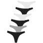 NAKLOE - Pack 6 - Tanga - Tangas de mujer - Surtido de colores - Tanga mujer - Tangas - Algodón liso y suave